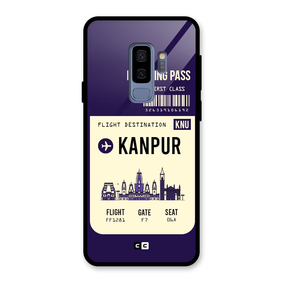 Kanpur Boarding Pass Glass Back Case for Galaxy S9 Plus