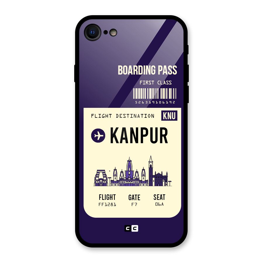 Kanpur Boarding Pass Glass Back Case for iPhone SE 2020