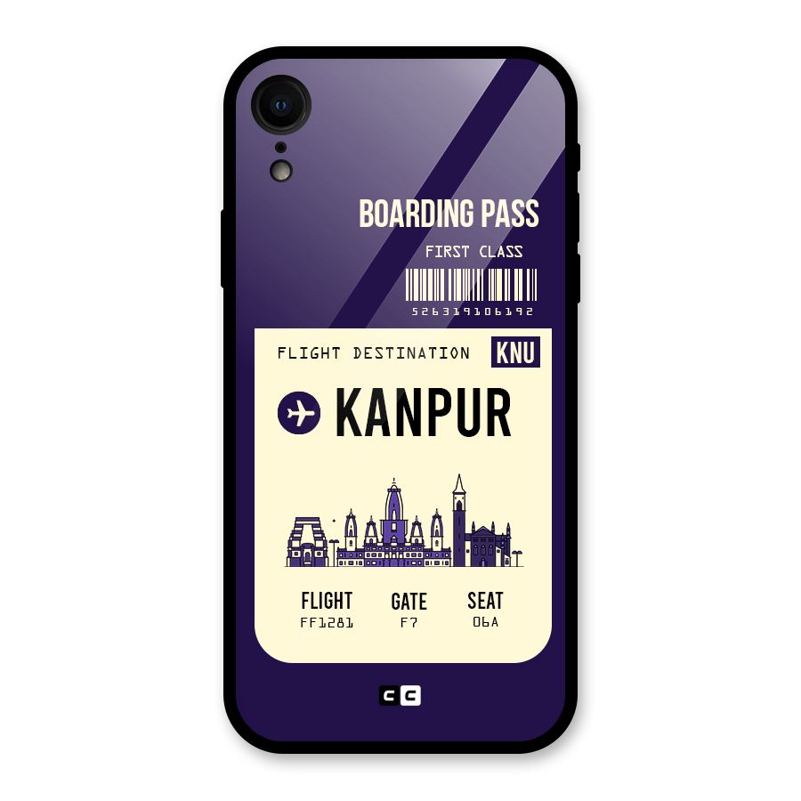 Kanpur Boarding Pass Glass Back Case for iPhone XR