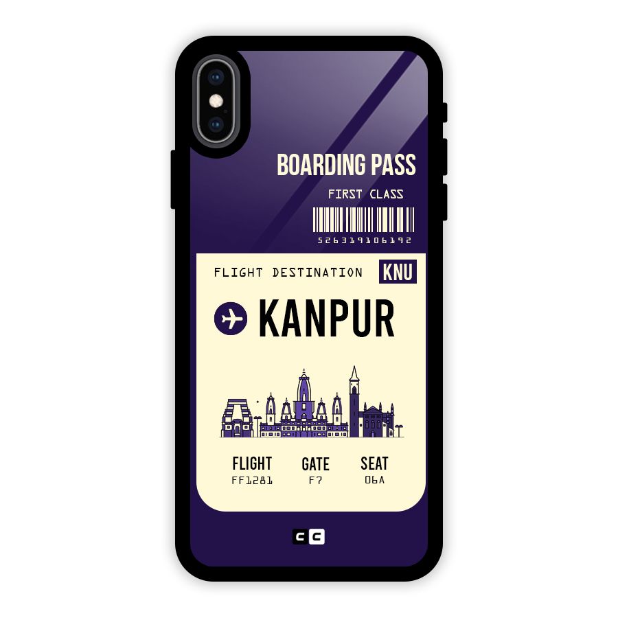 Kanpur Boarding Pass Glass Back Case for iPhone XS Max