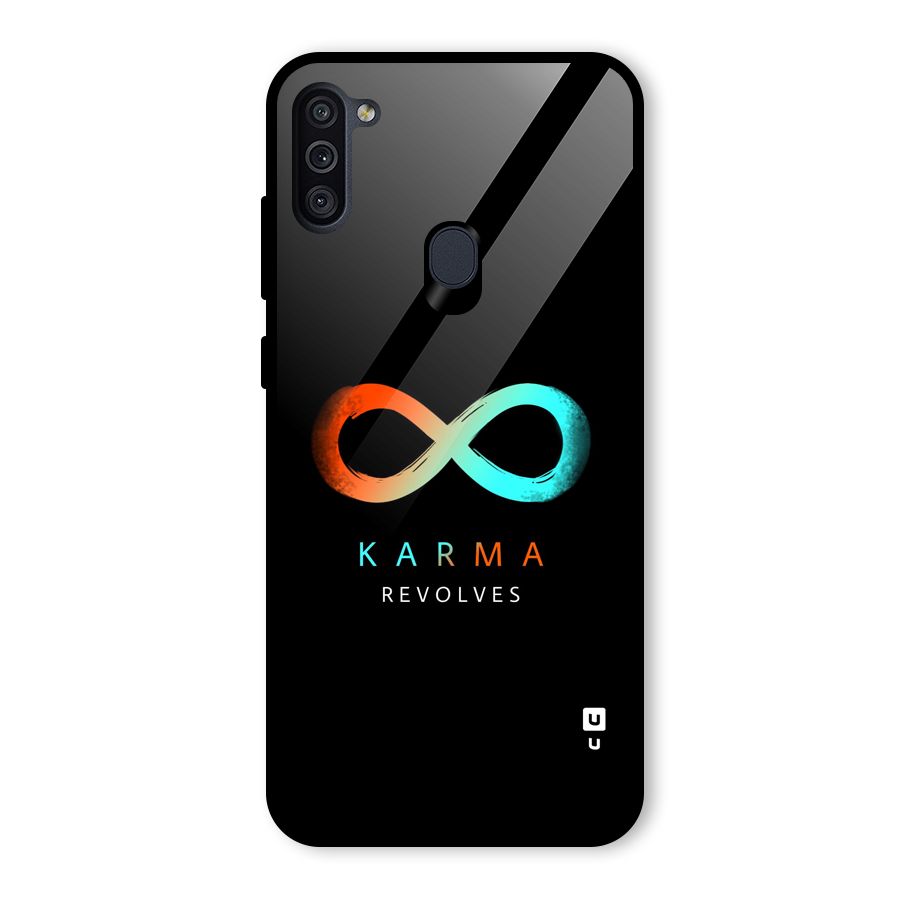 Karma Revolves Glass Back Case for Galaxy M11