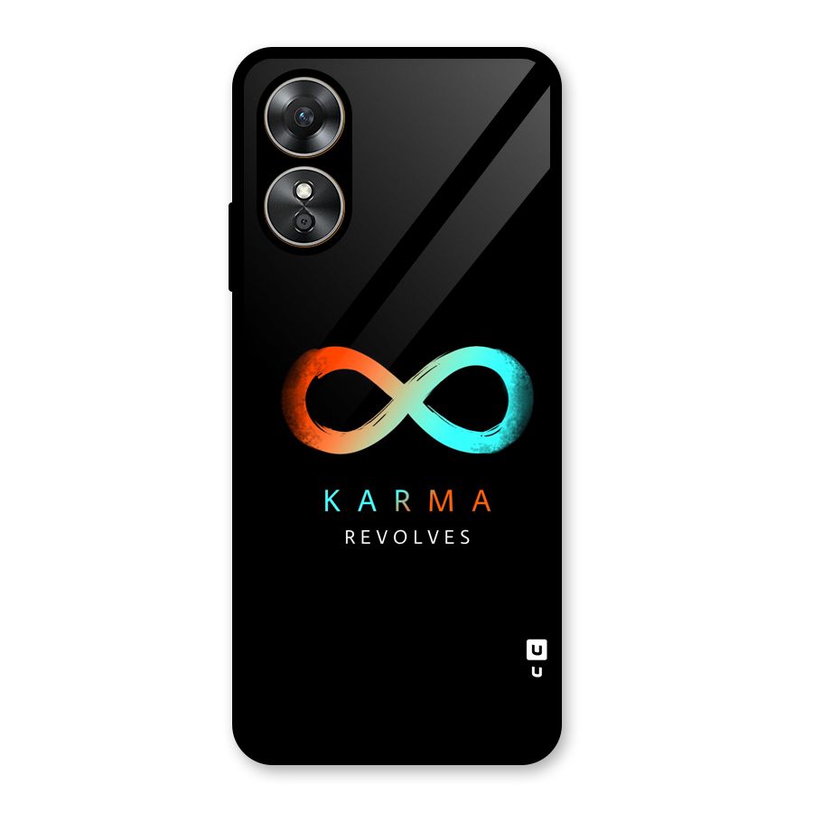 Karma Revolves Glass Back Case for Oppo A17