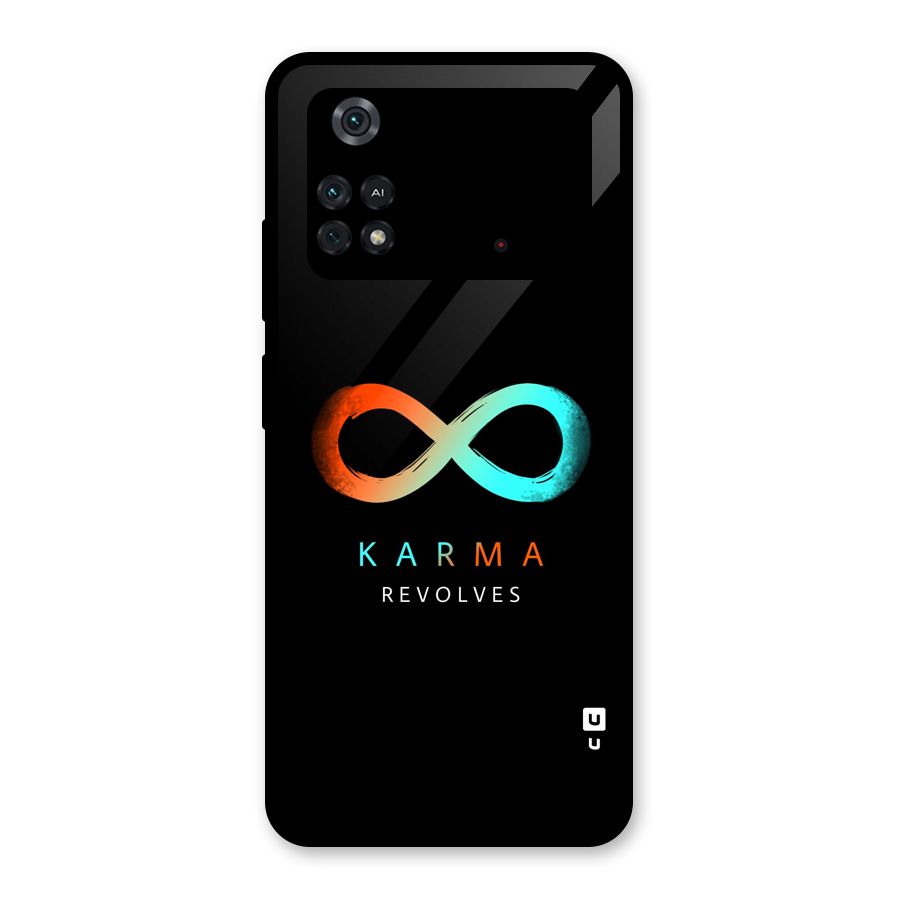Karma Revolves Glass Back Case for Poco M4 Pro 4G