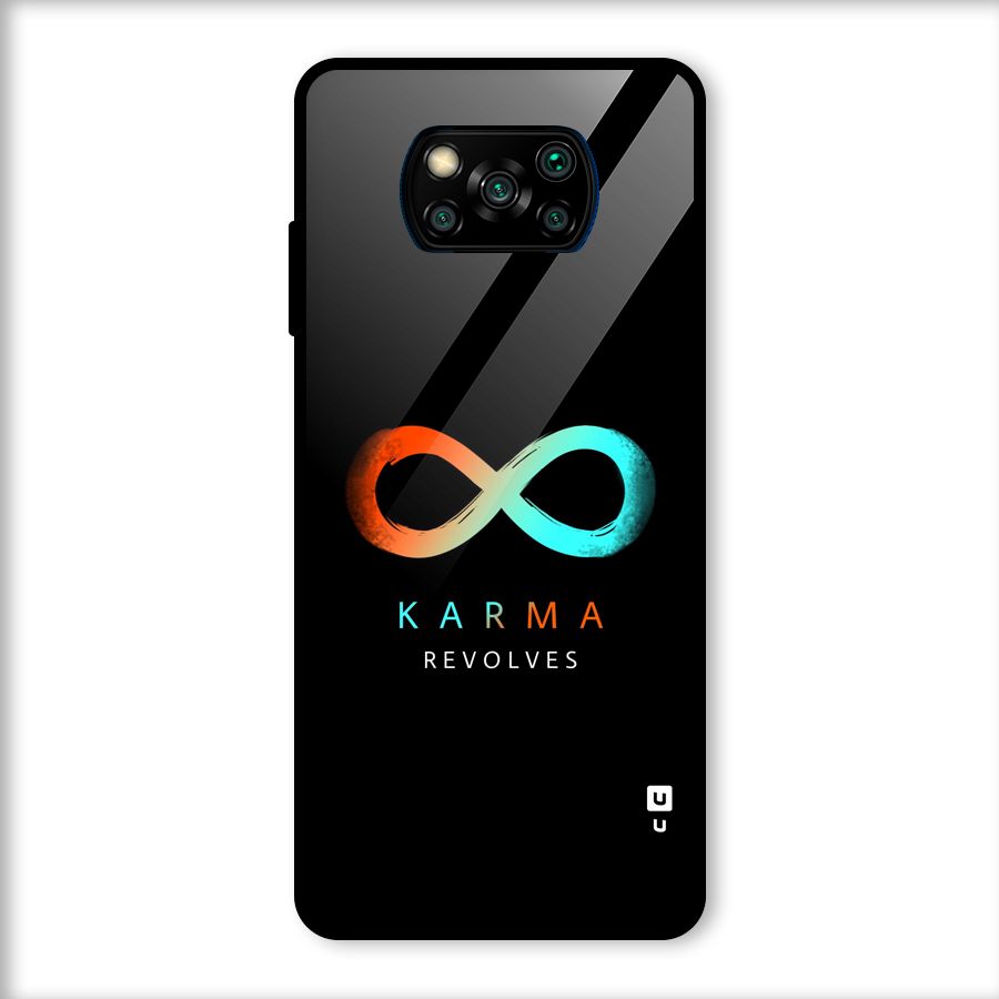 Karma Revolves Glass Back Case for Poco X3