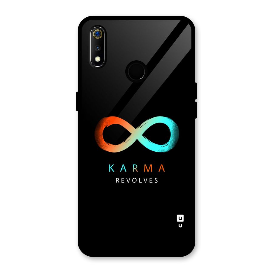 Karma Revolves Glass Back Case for Realme 3i