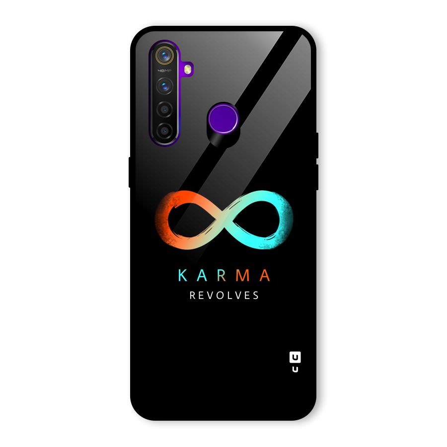 Karma Revolves Glass Back Case for Realme 5 Pro