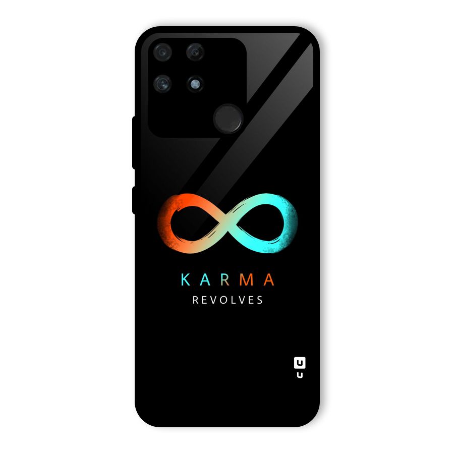 Karma Revolves Glass Back Case for Realme Narzo 50A