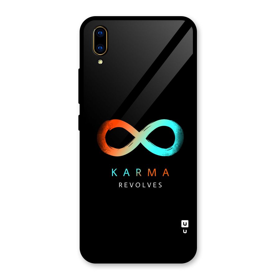 Karma Revolves Glass Back Case for Vivo V11 Pro