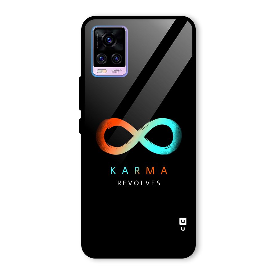 Karma Revolves Glass Back Case for Vivo V20 Pro