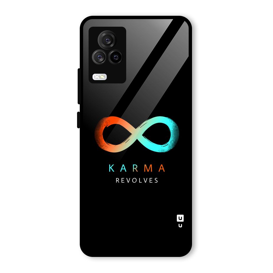 Karma Revolves Glass Back Case for Vivo iQOO 7 Legend 5G