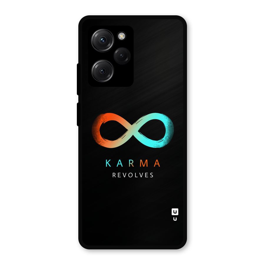 Karma Revolves Metal Back Case for Poco X5 Pro