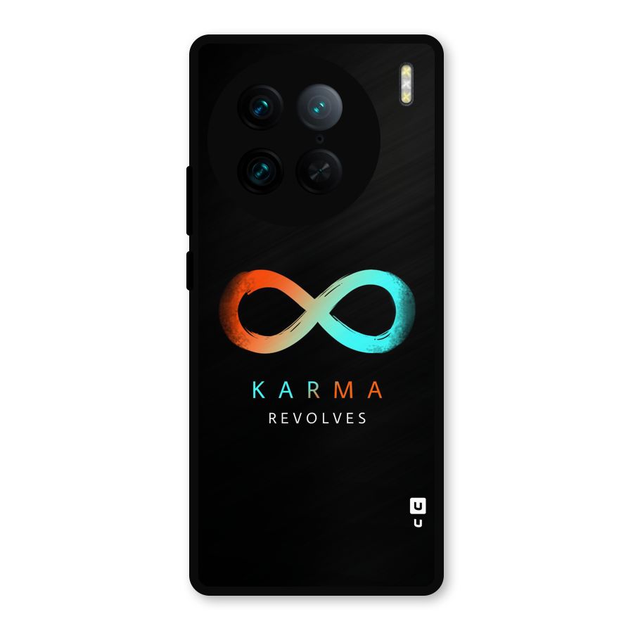 Karma Revolves Metal Back Case for Vivo X90 Pro