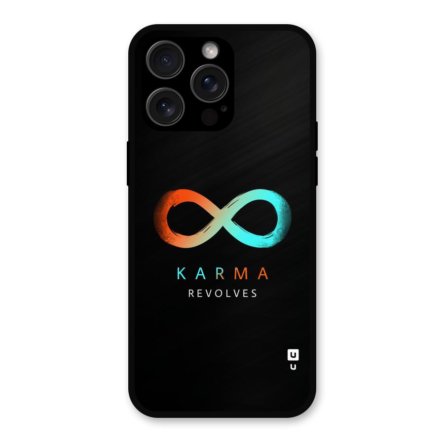 Karma Revolves Metal Back Case for iPhone 15 Pro Max
