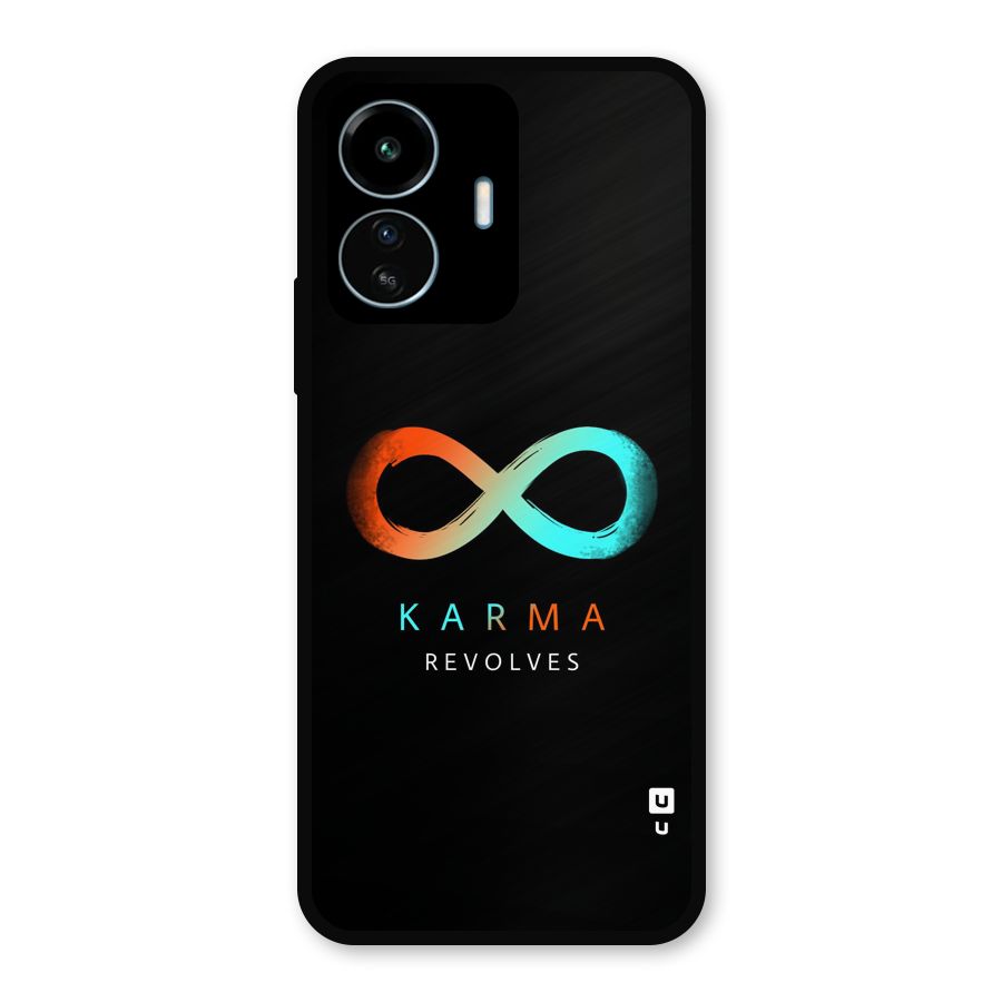 Karma Revolves Metal Back Case for vivo iQOO Z6 Lite 5G