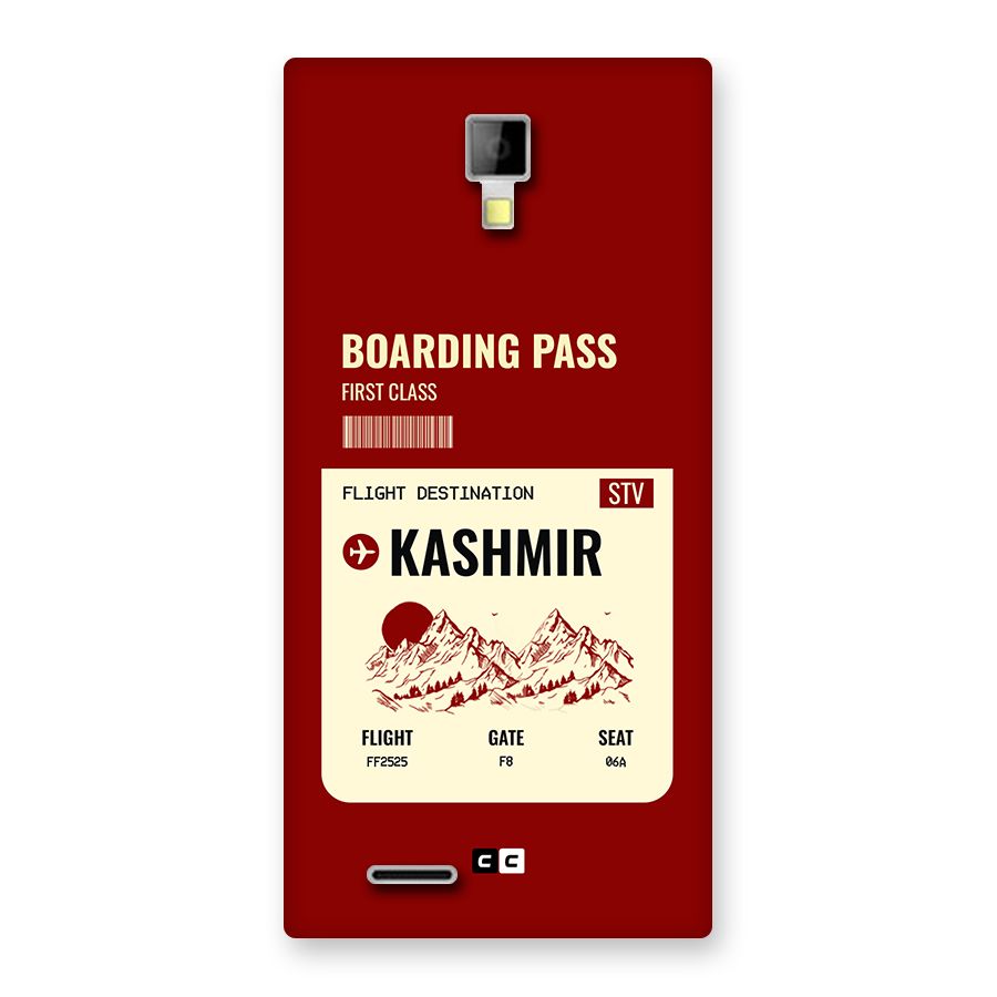 Kashmir Boarding Pass Back Case for Canvas Xpress A99