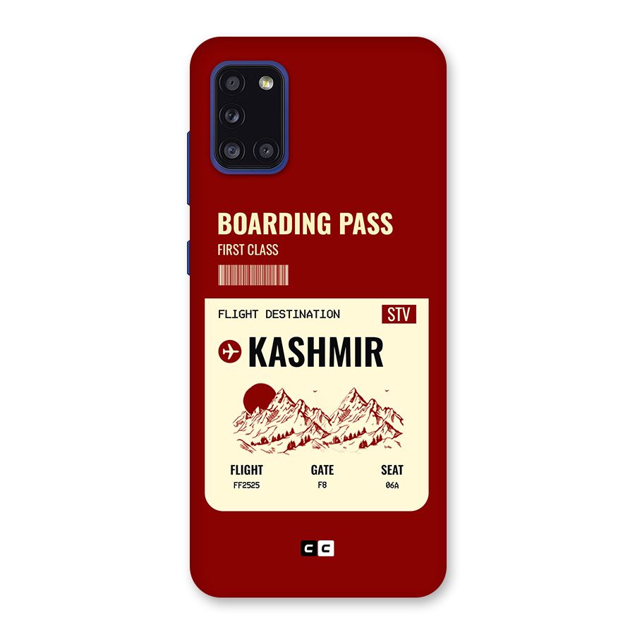 Kashmir Boarding Pass Back Case for Galaxy A31