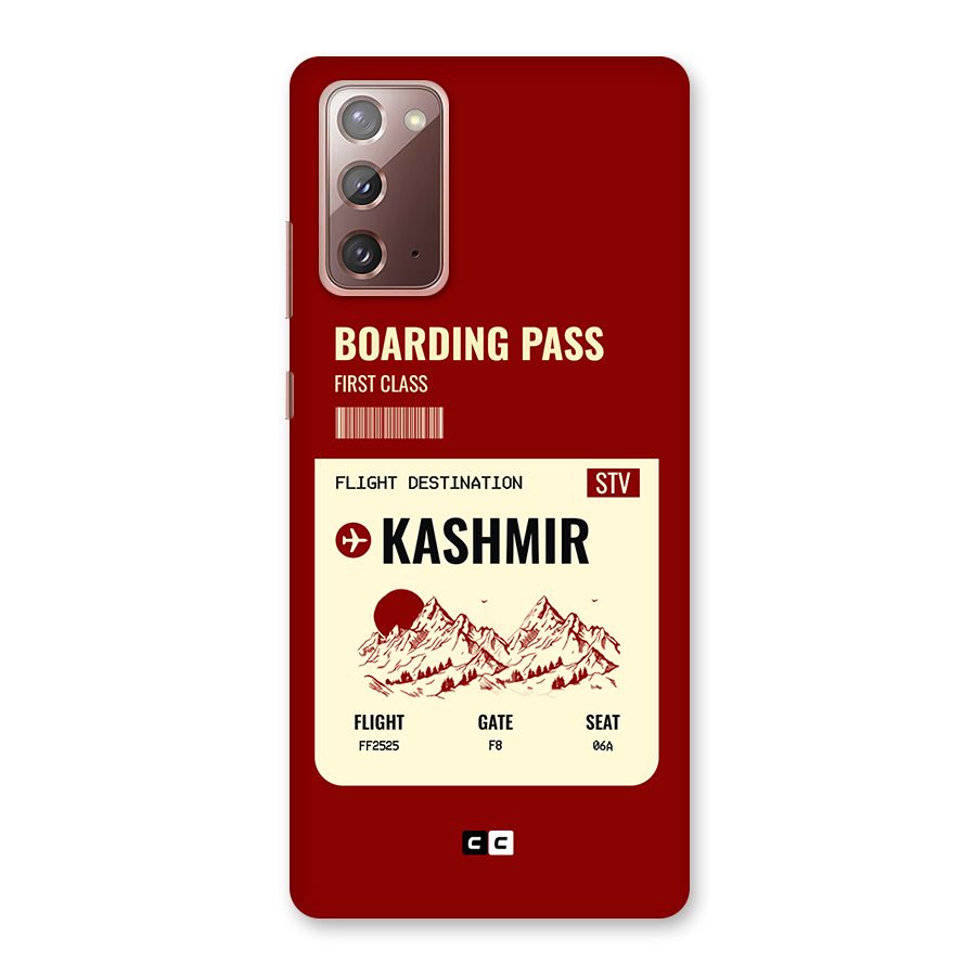 Kashmir Boarding Pass Back Case for Galaxy Note 20