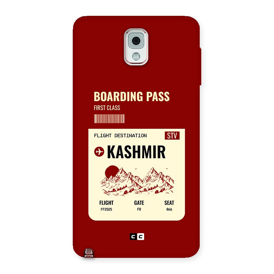 Kashmir Boarding Pass Back Case for Galaxy Note 3