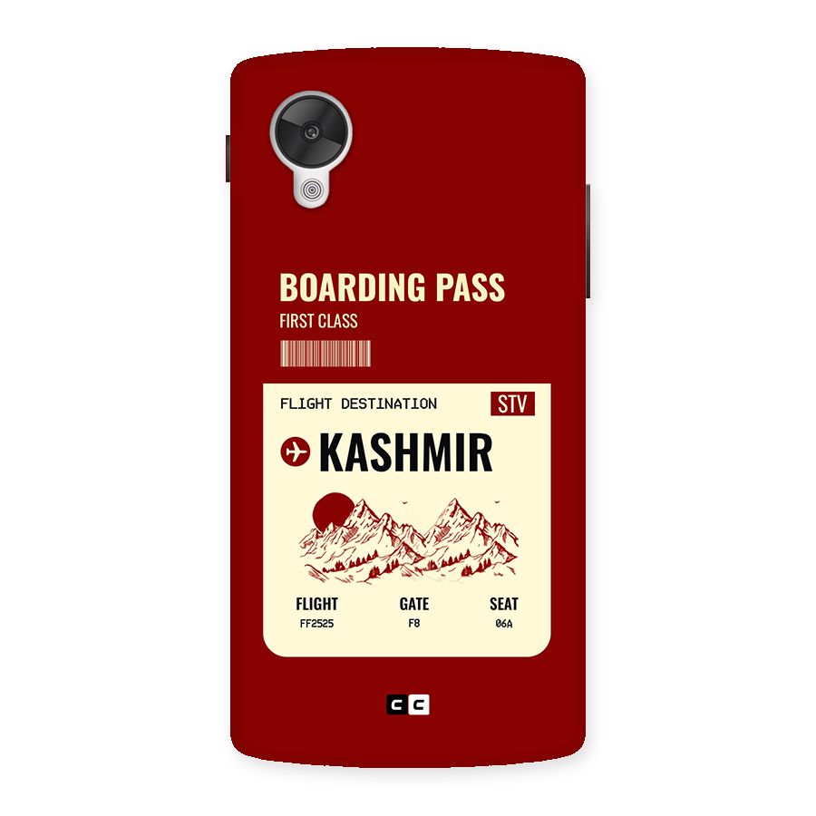 Kashmir Boarding Pass Back Case for Google Nexus 5
