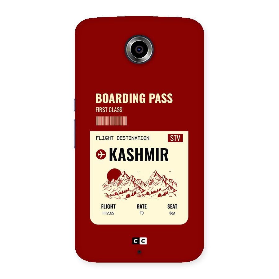 Kashmir Boarding Pass Back Case for Google Nexus 6