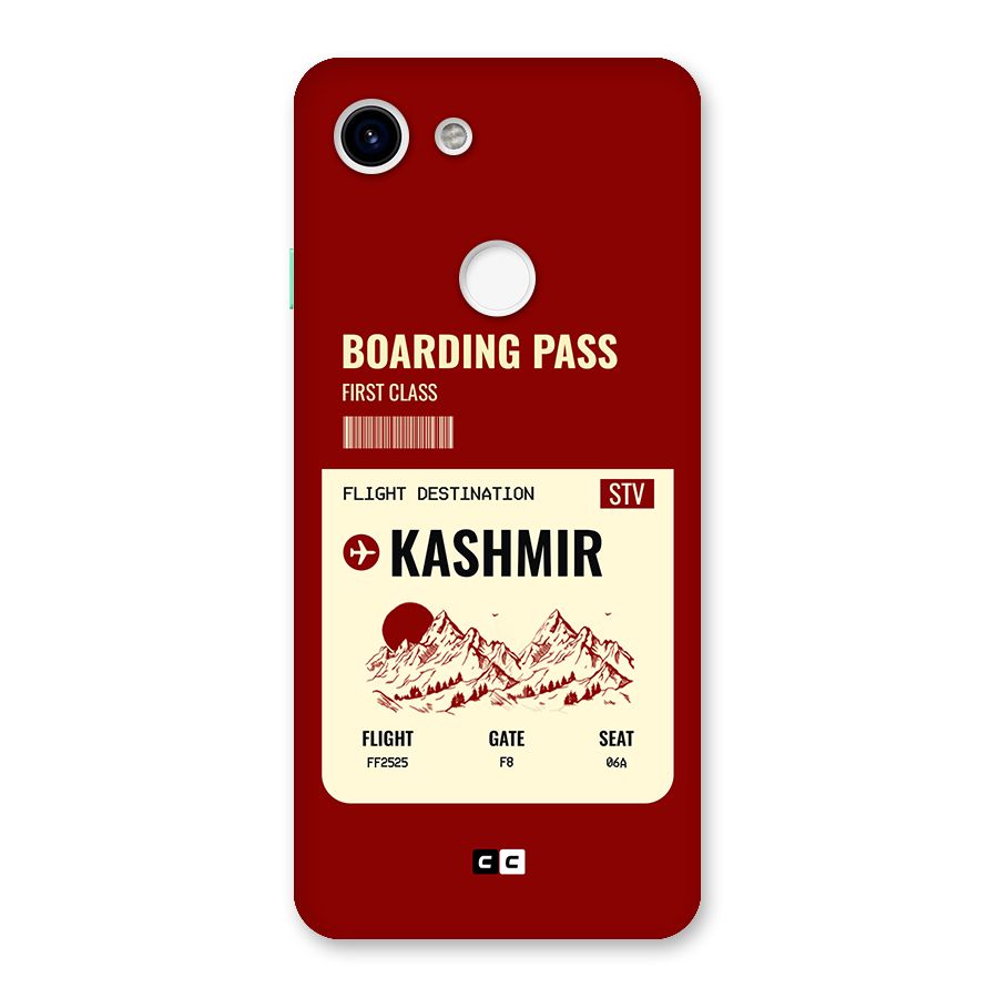 Kashmir Boarding Pass Back Case for Google Pixel 3