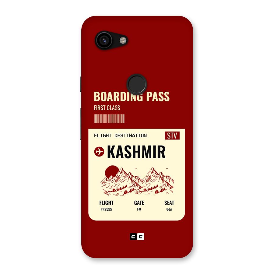Kashmir Boarding Pass Back Case for Google Pixel 3a