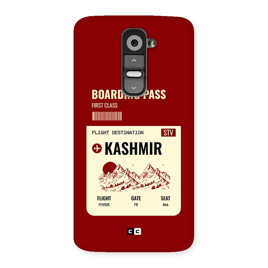 Kashmir Boarding Pass Back Case for LG G2