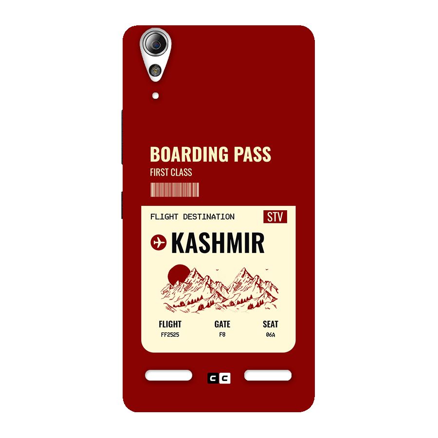 Kashmir Boarding Pass Back Case for Lenovo A6000 Plus