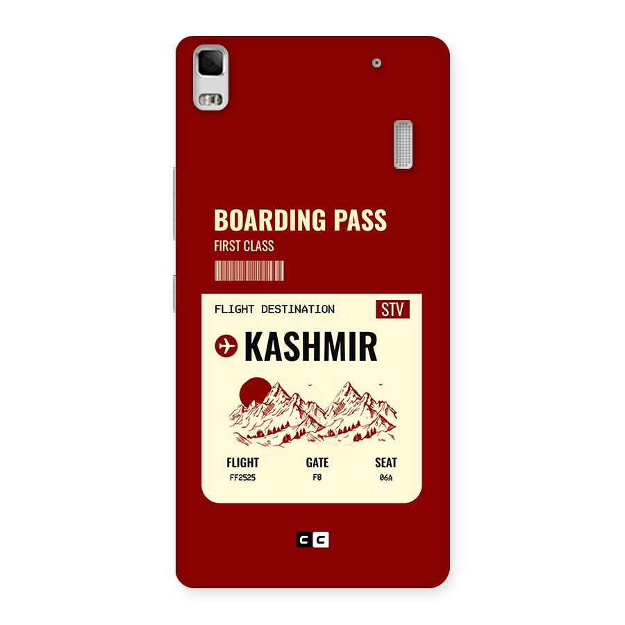 Kashmir Boarding Pass Back Case for Lenovo K3 Note