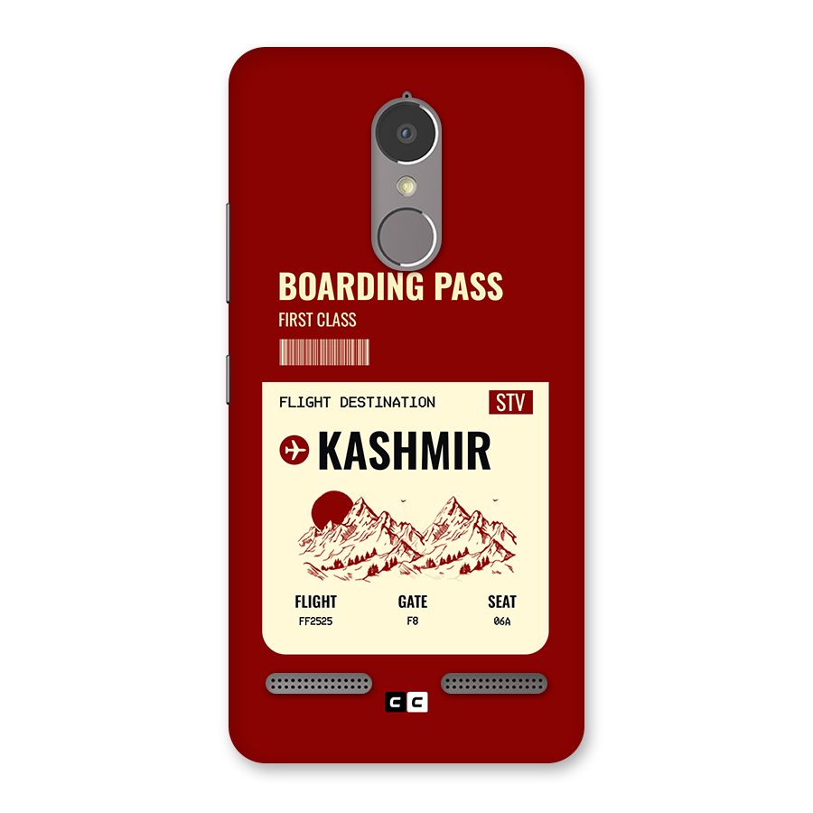 Kashmir Boarding Pass Back Case for Lenovo K6