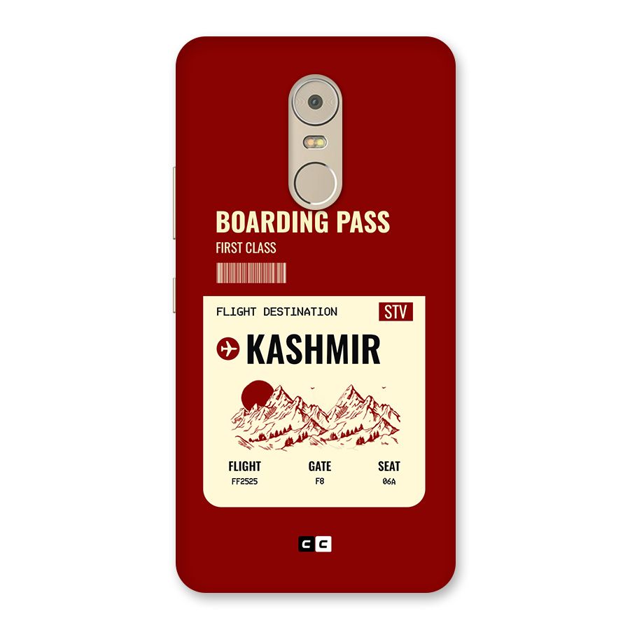 Kashmir Boarding Pass Back Case for Lenovo K6 Note