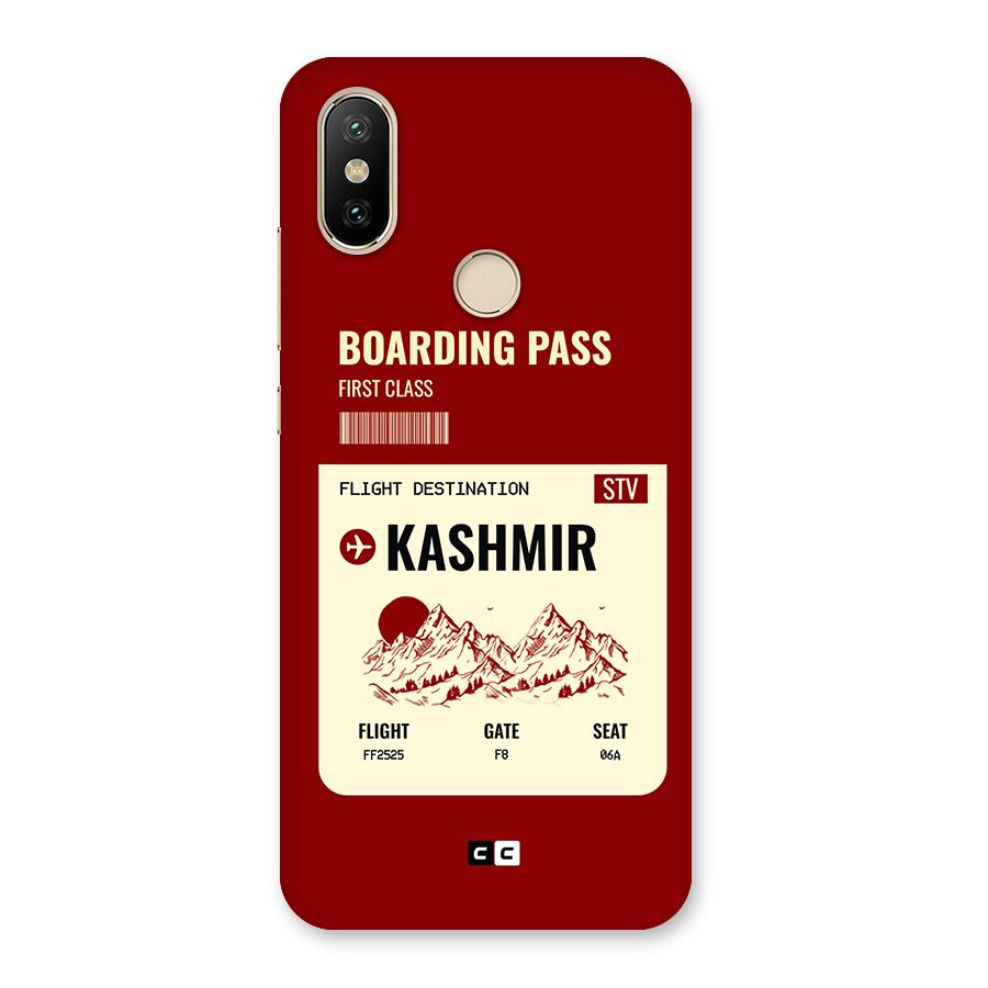 Kashmir Boarding Pass Back Case for Mi A2