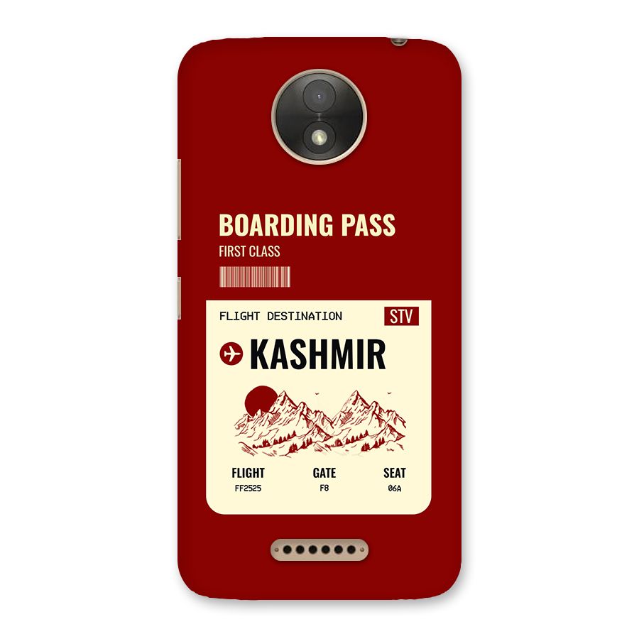 Kashmir Boarding Pass Back Case for Moto C Plus