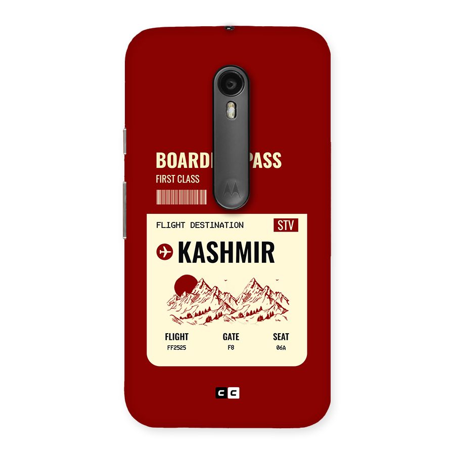 Kashmir Boarding Pass Back Case for Moto G3