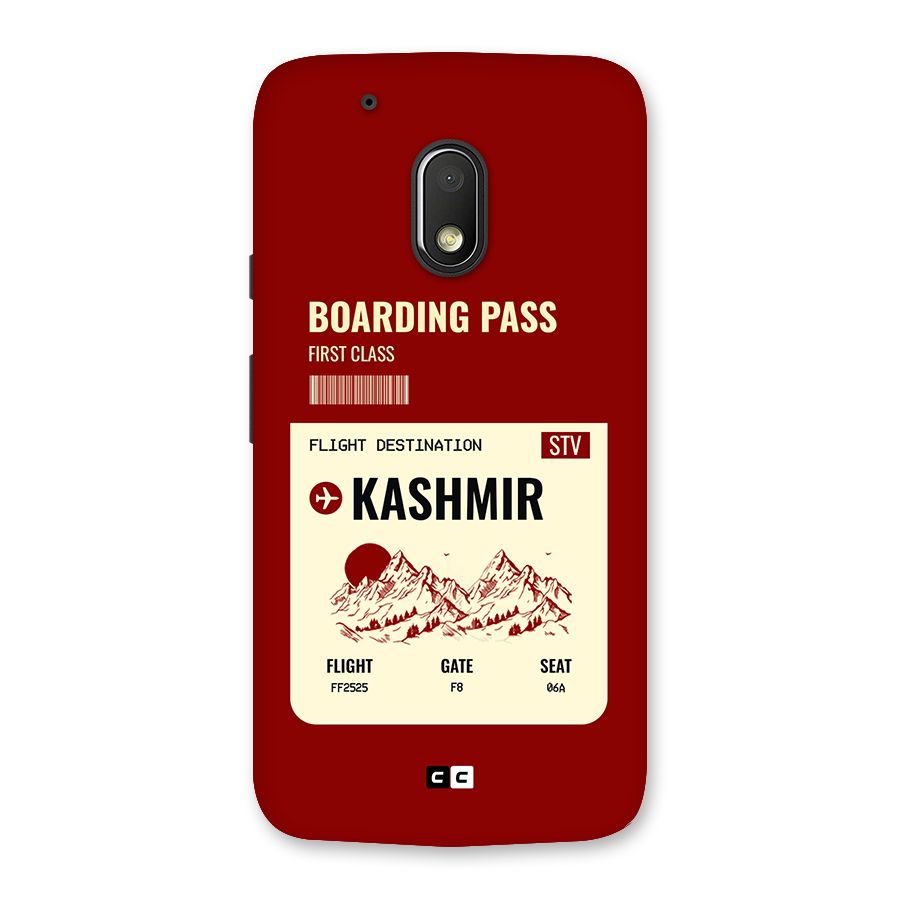 Kashmir Boarding Pass Back Case for Moto G4 Play