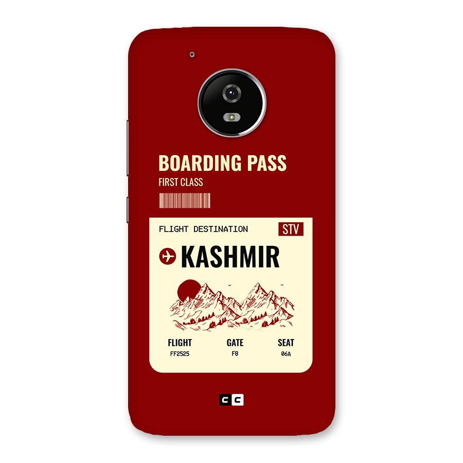 Kashmir Boarding Pass Back Case for Moto G5