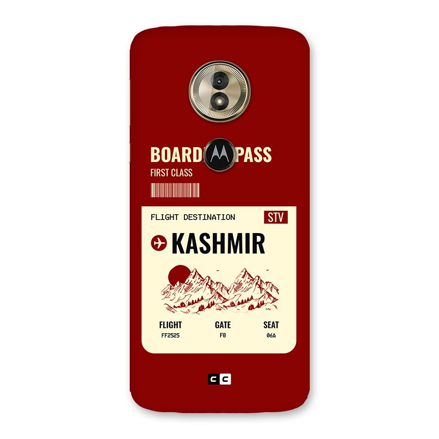 Kashmir Boarding Pass Back Case for Moto G6 Play