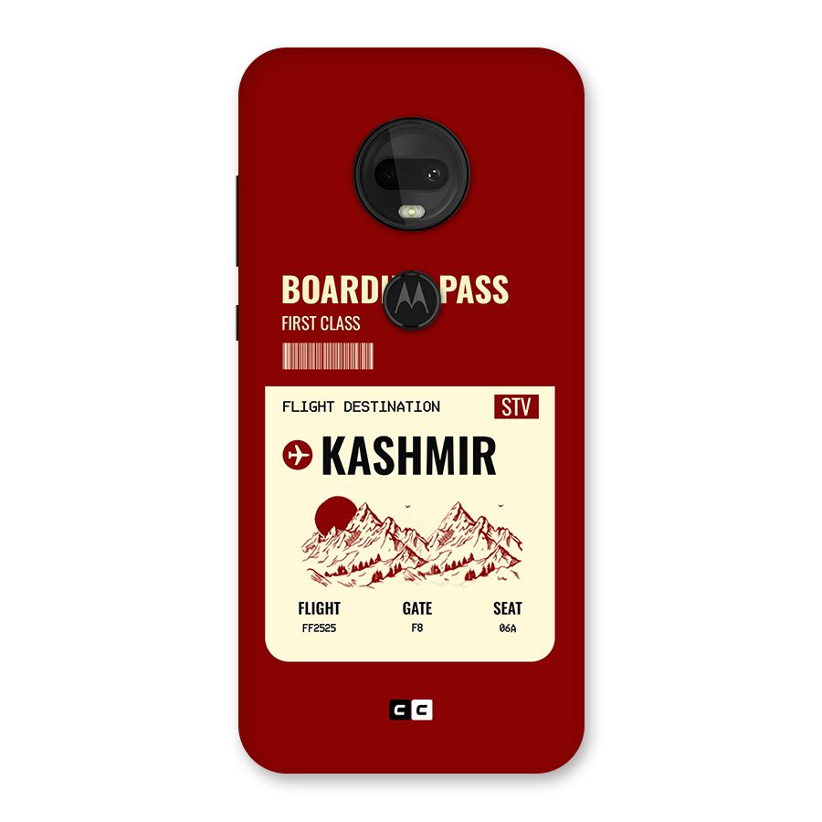 Kashmir Boarding Pass Back Case for Moto G7