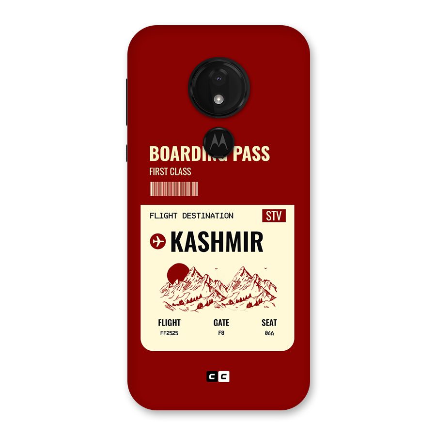 Kashmir Boarding Pass Back Case for Moto G7 Power