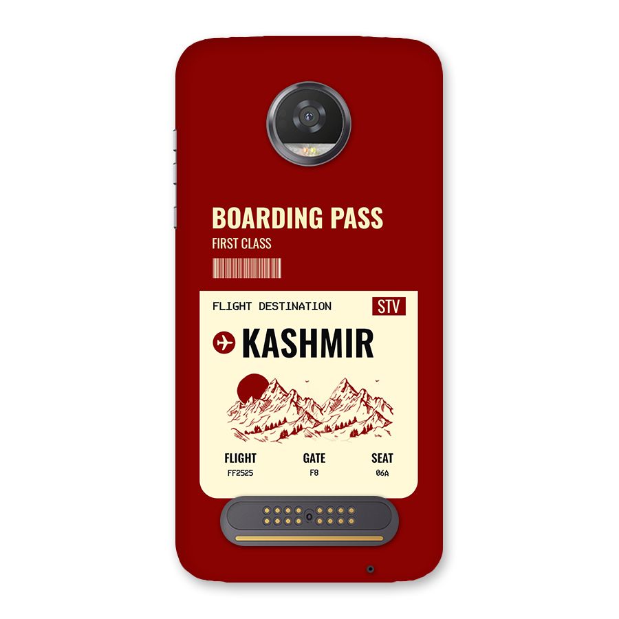 Kashmir Boarding Pass Back Case for Moto Z2 Play