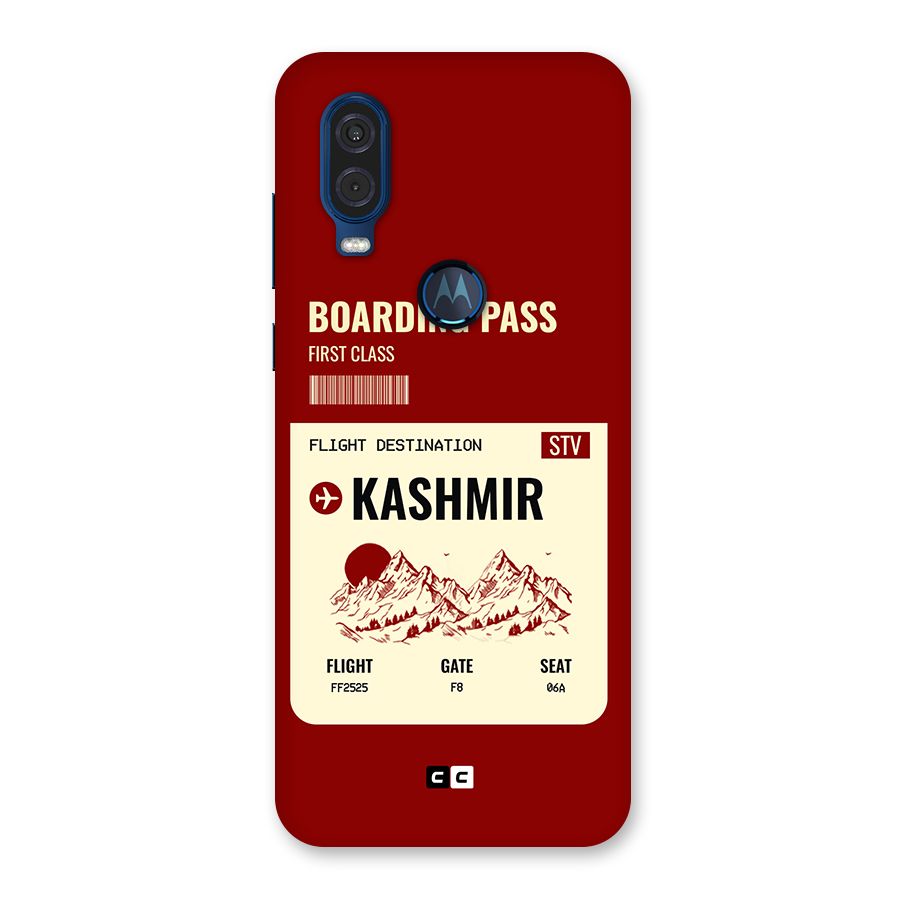 Kashmir Boarding Pass Back Case for Motorola One Vision