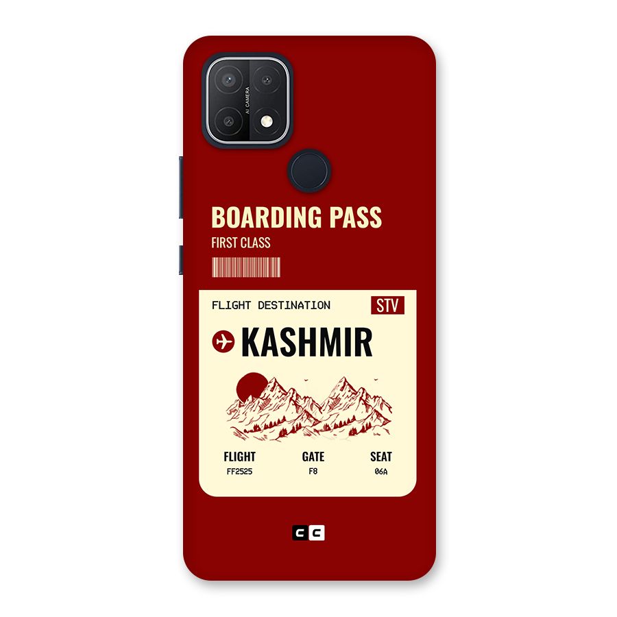 Kashmir Boarding Pass Back Case for Oppo A15
