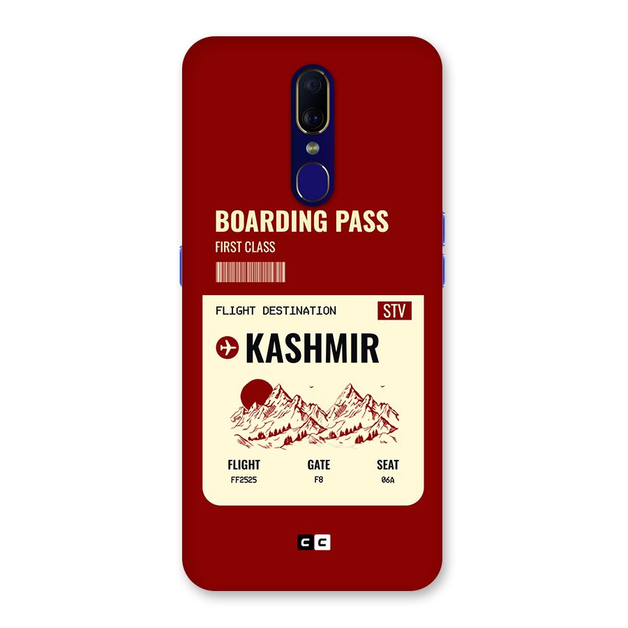 Kashmir Boarding Pass Back Case for Oppo F11