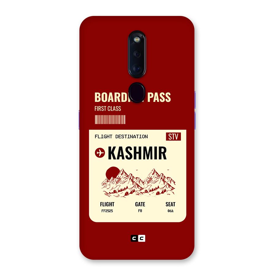 Kashmir Boarding Pass Back Case for Oppo F11 Pro