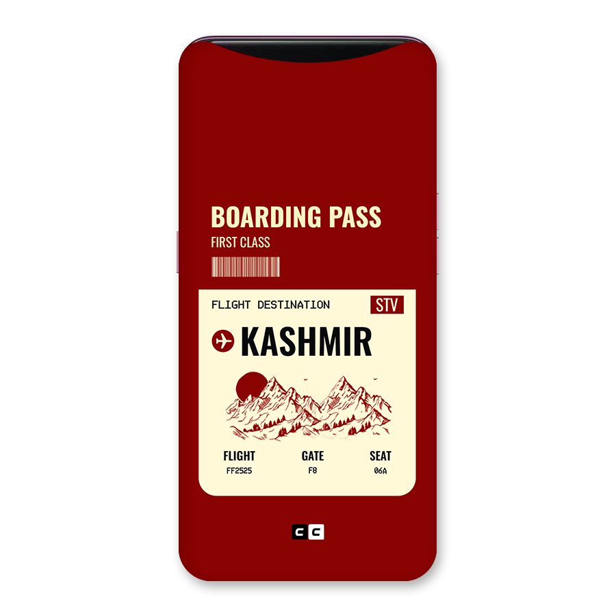 Kashmir Boarding Pass Back Case for Oppo Find X