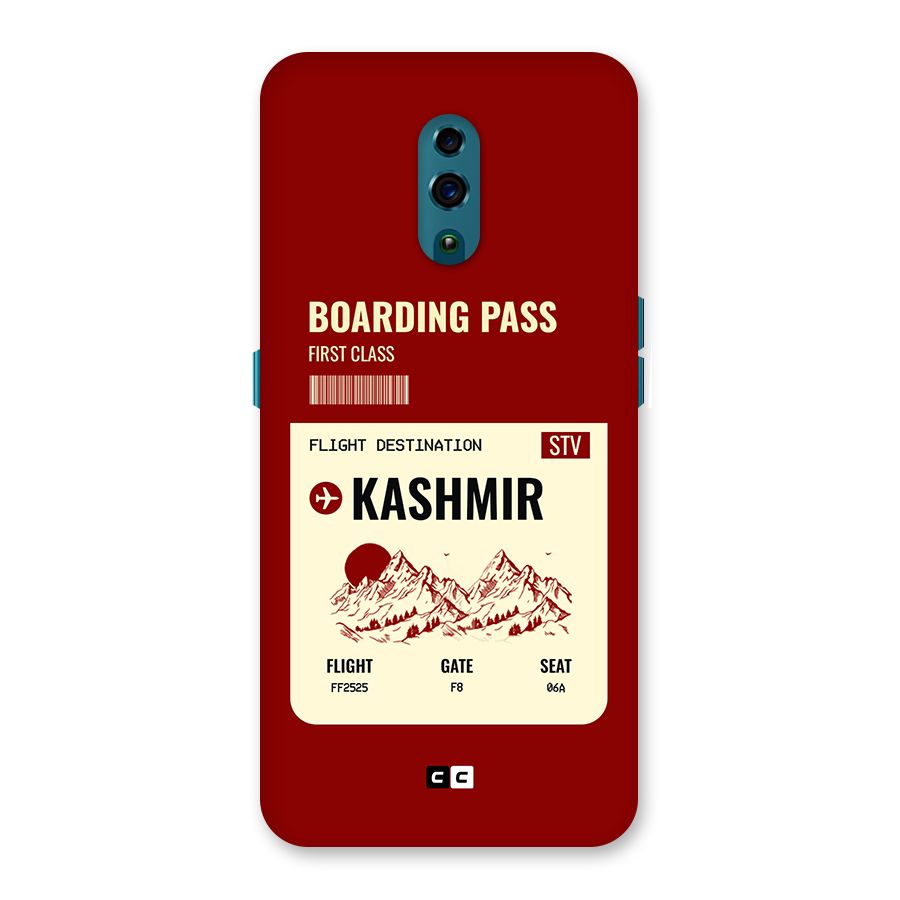 Kashmir Boarding Pass Back Case for Oppo Reno