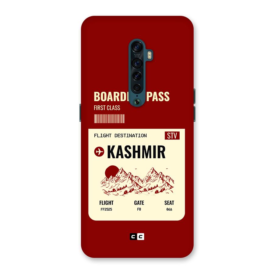 Kashmir Boarding Pass Back Case for Oppo Reno2