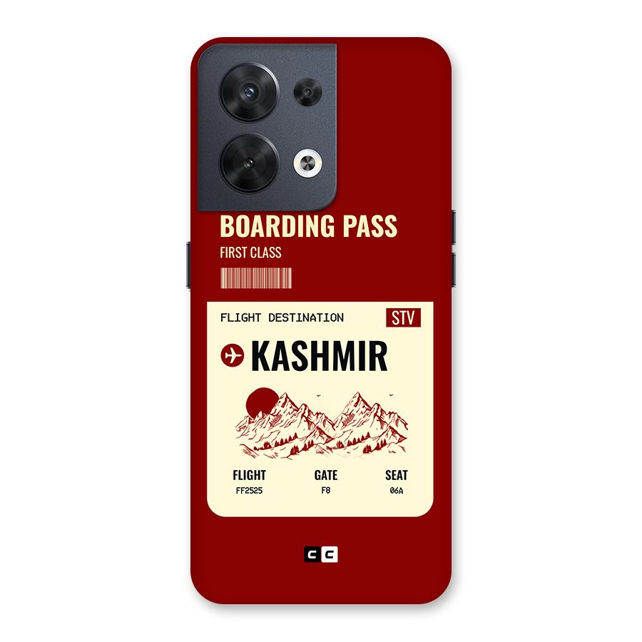 Kashmir Boarding Pass Back Case for Oppo Reno8 5G