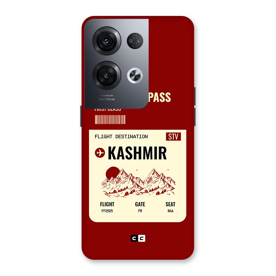 Kashmir Boarding Pass Back Case for Oppo Reno8 Pro 5G