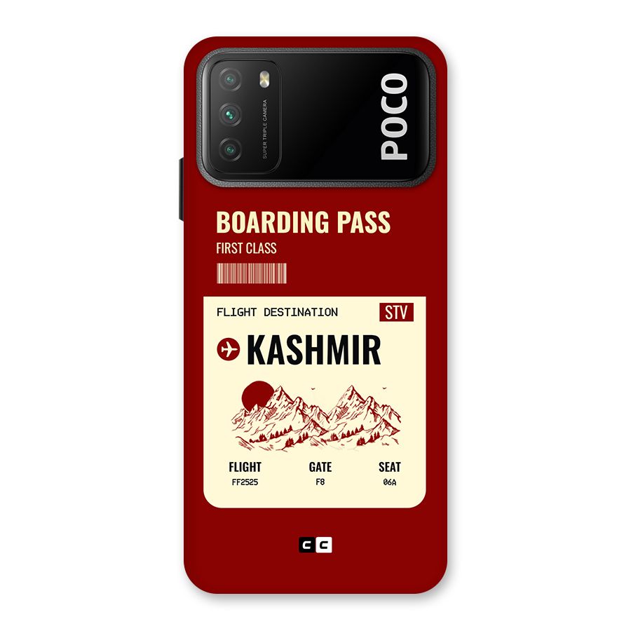 Kashmir Boarding Pass Back Case for Poco M3